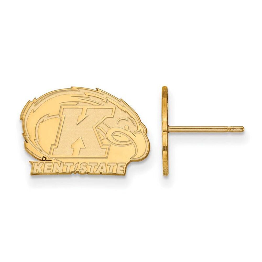 14k Gold Plated Silver Kent State University XS (Tiny) Post Earrings